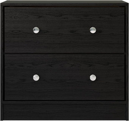 HOME DESIGN Altoona 3-Piece Bedroom Set with Dresser and Two Nightstands, Black