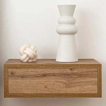 Mobili Fiver, Riccardo Floating nightstand, Rustic Oak, Made in Italy