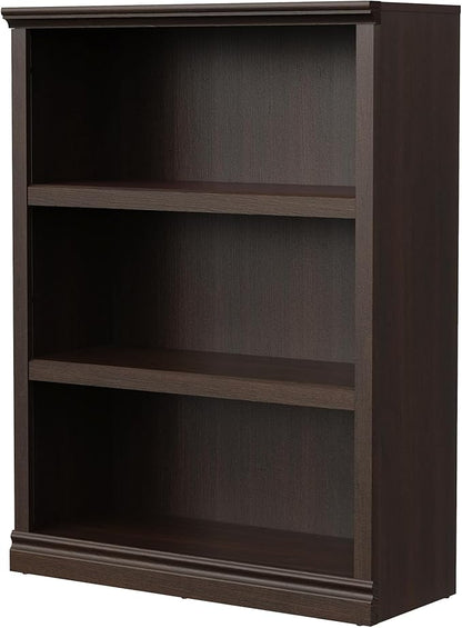 Bevfint 43 in Tall Bookcase, 3-Tier Bookshelf Open Storage, 33 inch Wide Floor Standing Indoor Furniture, Book Cases for Home School Library Office Bedroom Kids, Dark Cherry 3 Tiers