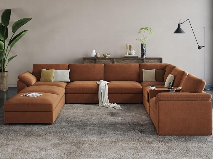 EASE MOOSE Modular Sectional Sofa,Oversized L Shape Deep Seat Modular Sofa