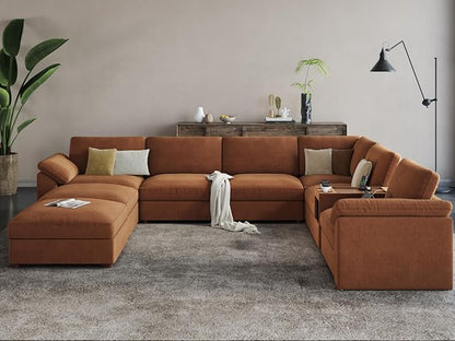EASE MOOSE Modular Sectional Sofa,Oversized L Shape Deep Seat Modular Sofa