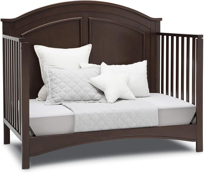 Delta Children Perry 6-in-1 Convertible Crib - Greenguard Gold Certified, Walnut Espresso