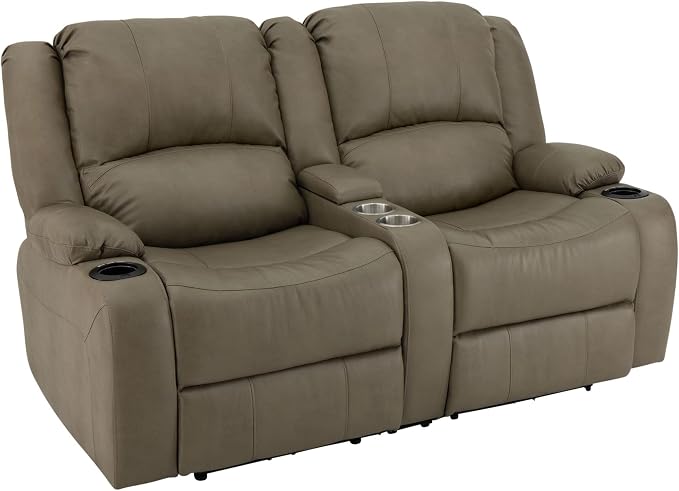 RecPro Charles 64" RV Wall Hugger Reclining Sofa | Putty