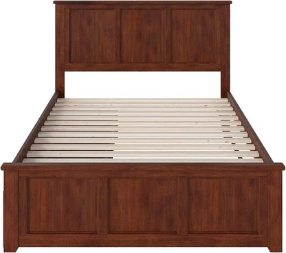 AFI, Madison Full Platform Bed with Matching Footboard & Storage Drawers, Walnut