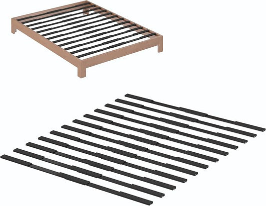 King Bed Slats Replacement for Wood/Upholstered/Metal Bed | Metal bed slats, Heavy Duty Low Profile Box Spring Alternative,noise free, anti-slip, Universal fits, bed frame support