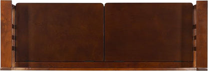 Linon Home Decor Storage Bench with Short Split Seat Storage, Walnut, 50 inchw x 17 inchd x 25.25 inchh.