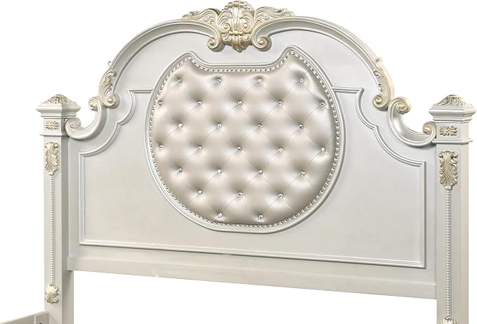 First of a Kind Cosmos Furniture Destiny White Queen 5 Piece Bedroom Set