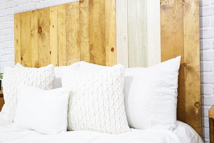 Barn Walls Boho Euro Mix Signature Design, Multicolored Solid Wood Headboard, Floating Panels, Wall Mount, Adjustable Height, California King Size