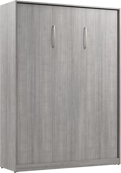 Bestar Claremont 59W Full Murphy Bed in Platinum Gray, Sleeping Arrangement for Multipurpose Area, Bedroom, Guest Room, or Living Room