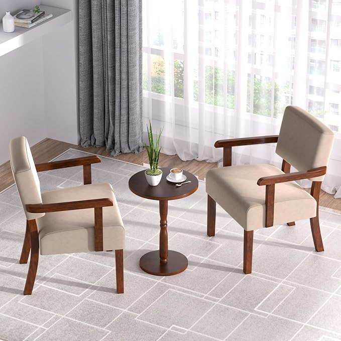 FAGAGA Accent Chair, Cat-Scratch Velvet Living Room Chairs Oversize with Soft Seat and Armrests for Dinning Room Bedroom Reading Room Waiting Room