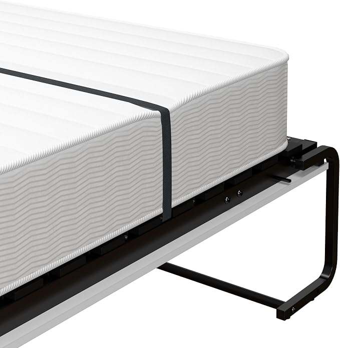 Bestar Claremont 59W Full Murphy Bed in White, Sleeping Arrangement for Multipurpose Area, Bedroom, Guest Room, or Living Room