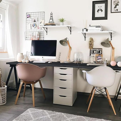 Kaboon 60x28 inches Tabletop, Solid One-Piece Desktop for Sit Stand Desk, Double Desks, L Desk DIY,Wood Countertop Home or Commercial Use,1 inch Thick, Could Atlas/Black Marble, 27.56" D x 59.1" W