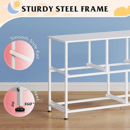 WLIVE Dresser for Bedroom with 5 Drawers, Wide Chest of Drawers, Fabric Dresser, Storage Organizer Unit with Fabric Bins for Closet, Living Room, Hallway, Tie-dye Print (Pink, Purple, Blue)
