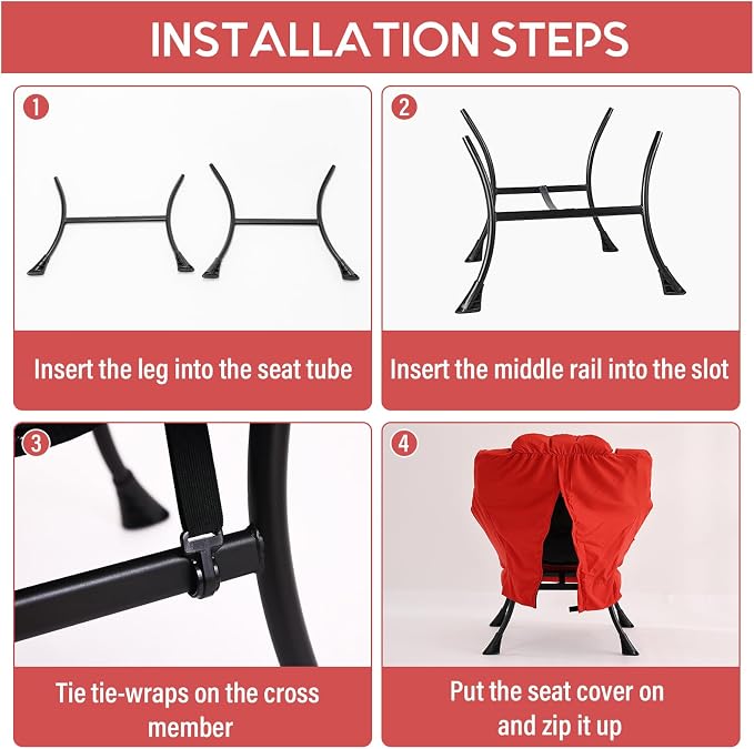 Lazy Chair with Ottoman, Modern Accent Chair Contemporary Sofa Chair with Armrests, Reading Chair and Folding Footstool Set for Living Room, Bedroom, Office, Red