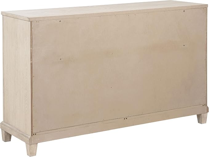 Coaster Home Furnishings - Pembroke - Wood - 6-Drawer Bedroom Dresser with Stepped Trim, Ring Pulls and Coastal Style - Bedroom - Washed Oak - 215923
