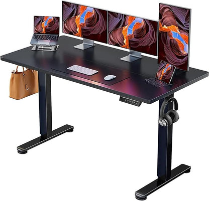 ErGear 55 x 28 Inches Height Adjustable Electric Standing Desk, Sit Stand up Desk, Memory Computer Home Office Desk, Black