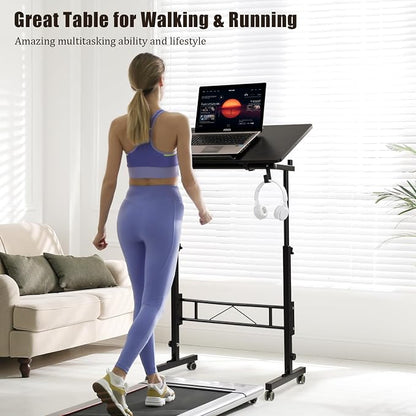 SIDUCAL Standing Desk Height Adjustable with Tiltable Tabletop, Black