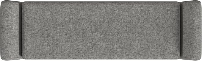HomePop 60" Modern Storage Bench with Wood Legs - Gray Woven