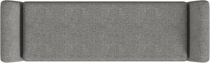 HomePop 60" Modern Storage Bench with Wood Legs - Gray Woven