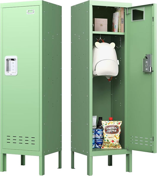 BUTISOW Metal Kids Locker,Metal Cabinet Storage Lockers,Lockable for Employees with Door,54" Height Steel Locker,Lockable Steel Locker for Children's Room, Playroom, School,Gym