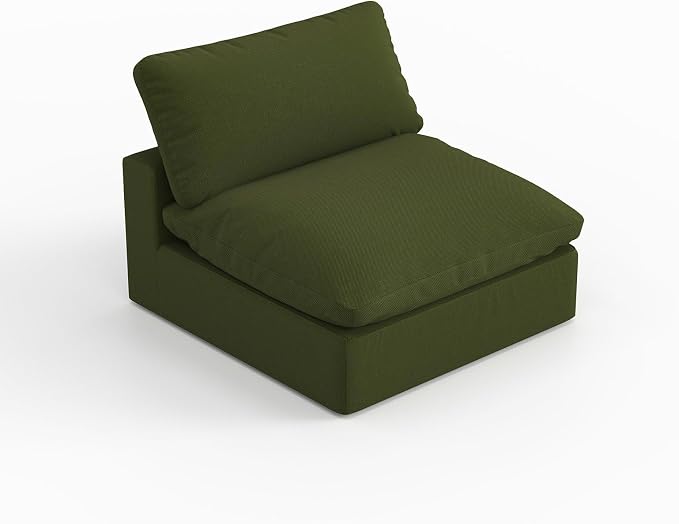 Modular Sectional Sofa,Extra Comfty Deep-Seat-Filled Couch,Green Modern Couches for Living Room,Apartment,Office,Small Space