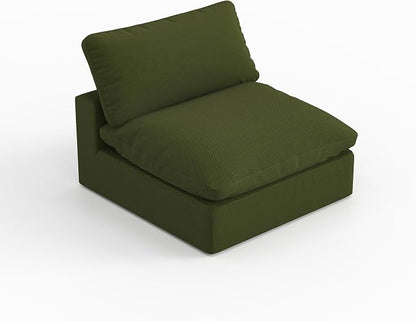 Modular Sectional Sofa,Extra Comfty Deep-Seat-Filled Couch,Green Modern Couches for Living Room,Apartment,Office,Small Space