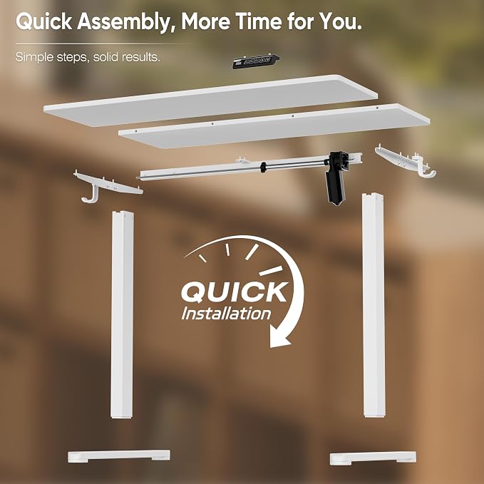 Monomi Standing Desk, 39.4‘’ Small Sit Stand up Height Adjustable Electric Standing Desk with 3 Memory Setting, Ergonomic Home Office Computer Desk, White