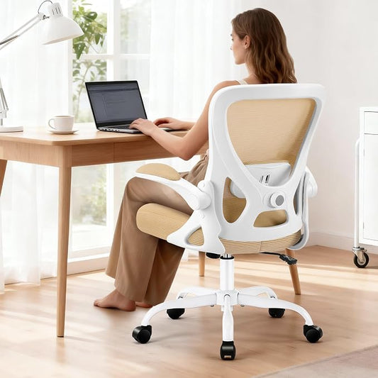 AreShark Office Chair - Ergonomic Breathable Mesh Desk Chair with Adjustable Lumbar Support and Flip-up Armrests - Executive High Back Rolling Swivel Comfortable Computer Gaming Chair for Home Office