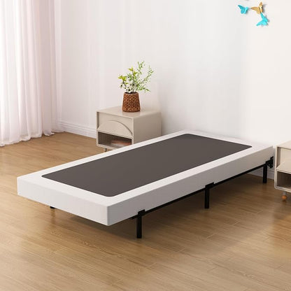 Upcanso Twin Box Spring Bed Base 6 Inch, Low Profile Metal Boxspring Twin with Fabric Cover, 2000 Lbs Max Weight Capacity Mattress Foundation, Noise-Free, Easy Assembly