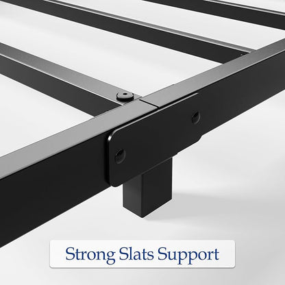 YUSENHEEI 4 Inch Twin Bed Frames, Heavy Duty Metal Platform Low Bed Frame Twin, No Box Spring Needed, Noise Free, Easy Assembly, Black