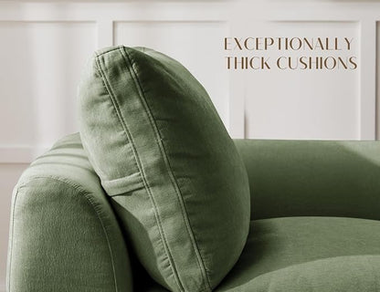 ohllob 48.6" Single Sofa, Small Boneless Couches for Living Room, Cloud Couch for Bedroom, Office, Green