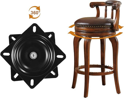 Frassie 2 Pack 8 Inch Bar Stool Chair Swivel Plate Replacement, 360 Degree Swivel Square Heavy Duty Turntable for Recliner Chair