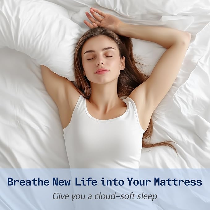 SOPAT Mattress Topper King Size Extra Thick Mattress Pad 8-21" Deep Pocket Soft Down Alternative Fill Mattress Protector Pillow Top Mattress Cover (78x80 Inches, White)