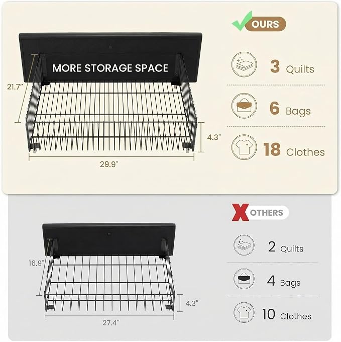 SHA CERLIN Upholstered Queen Platform Storage Bed Frame with 4 Drawers, Adjustable Headboard with Faux Leather Diamond Button Tufted Design, Wooden Slat Support, No Box Spring Needed, Black