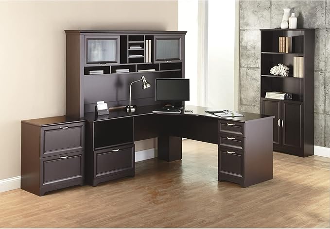 Realspace® Magellan Performance 71"W L-Shape Corner Desk, Espresso