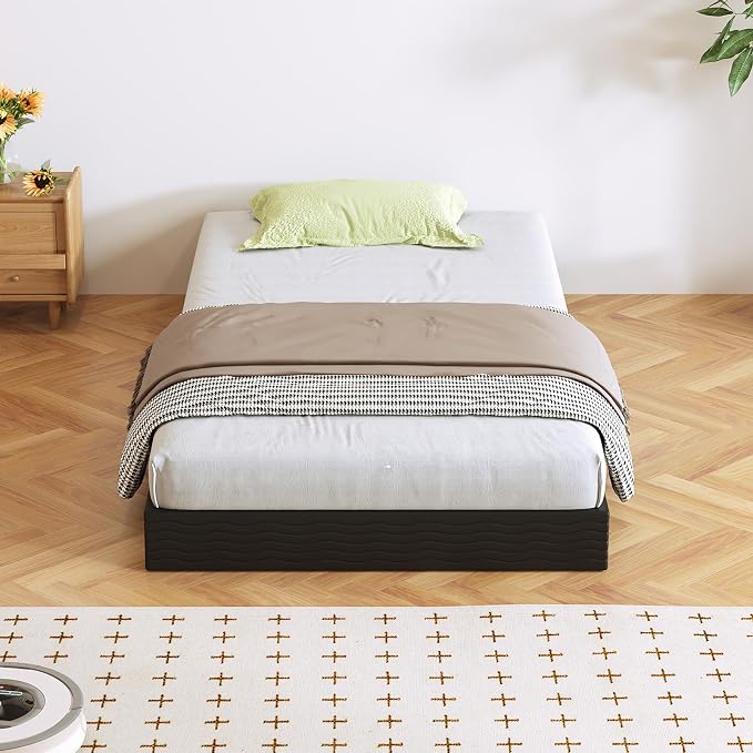 Box Spring, Metal Frame Mattress Foundation with Fabric Cover, Easy Assembly, Noise-Free (5 Inch, Twin)