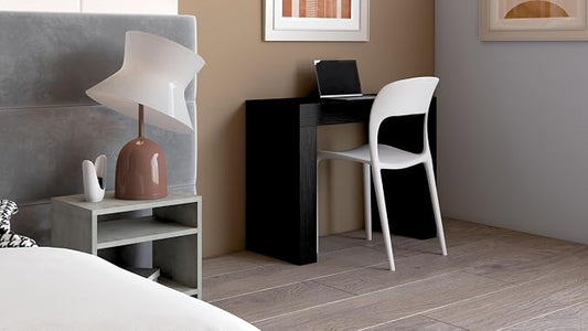 Mobili Fiver, Evolution Desk 35.4 x 15.7 in, Ashwood White with Two Legs, Made in Italy