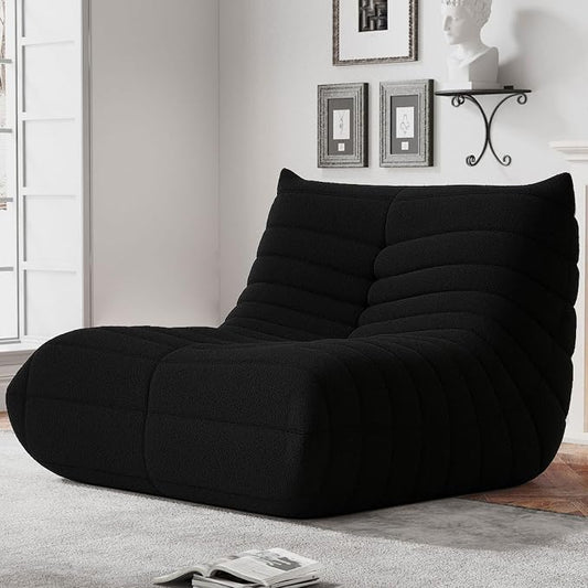 WHGBJA Bean Bag Chair for Adults, Lazy Bean Bag Sofa for Bedroom, Living Room, Reading, Gaming Floor Sofa Chair, Boneless, Ergonomics, Comfy