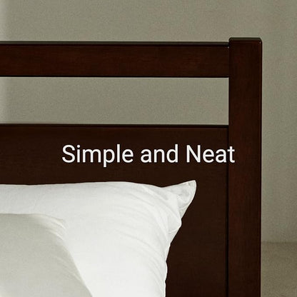 LIFEMENT Signature Wood Platform Bed Frame with Headboard, Essential, Noise Free, Under Bed Storage, No Box Spring Needed, Easy Assembly (Walnut, Twin)