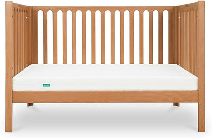 Newton Baby Galileo Standard Crib, Solid Beech Wood in Chestnut Color, 3-in-1 Convertible Crib with Toddler Bed Conversion Kit, Baby-Safe Finish