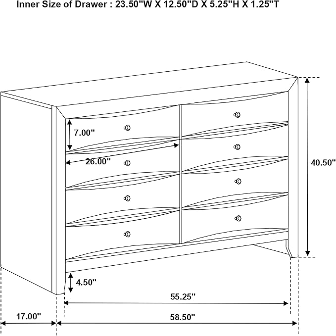 Coaster Home Furnishings Briana Transitional 5-Piece Bedroom Set Queen Size Storage Bookcase Bed Frame 56-inch Headboard Black 202701Q-S5