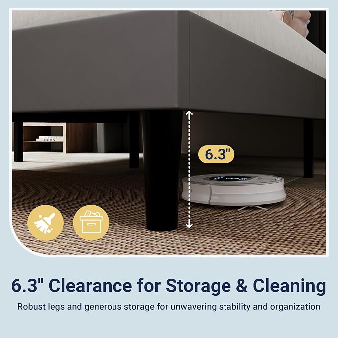 Allewie King Size Platform Bed Frame with USB Charging Station and Storage Shelf/Upholstered Velvet Wingback Headboard/Wooden Slats Support/No Box Spring Needed/Easy Assembly, Grey