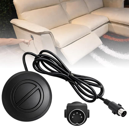 Power Recliner Switch with Two Button Five Pin Plug for Electric Sofa Lift Chair,Round Hand Control Handset Lift Chair Remote Replacement Straight Plug 1.8m / 6ft Power Cord