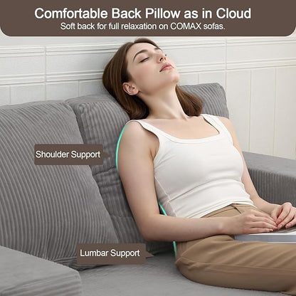 COMAX Futon Sofa Bed, Convertible Sofa Bed, Folding Boneless Couches | Boneless Couch for living room, 4‑in‑1 Fold Out Small Foldable Loveseat Floor Sleeper Mattress Lounge Space‑Saving, Grey