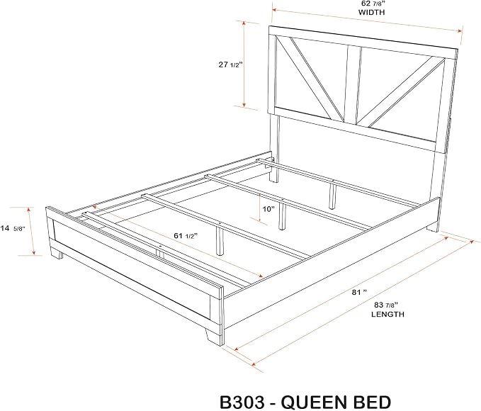 Kings Brand Furniture 3-Piece Queen Bedroom Set with 2 Nightstands | Antique natural finish, engineered wood, queen bed, 2 matching nightstands, traditional style, master or guest bedroom