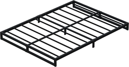 Lutown-Teen 6 Inch Bed Frame Queen Size Heavy Duty Steel Slat Support Metal Platform Queen Bed Frame No Box Spring Needed, Easy Assembly, Black