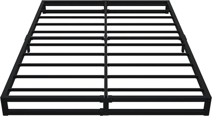 Lutown-Teen 6 Inch California King Bed Frames No Box Spring Needed Heavy Duty Metal Cal King Platform for Mattress Foundation, Noise Free, Easy Assembly, Black