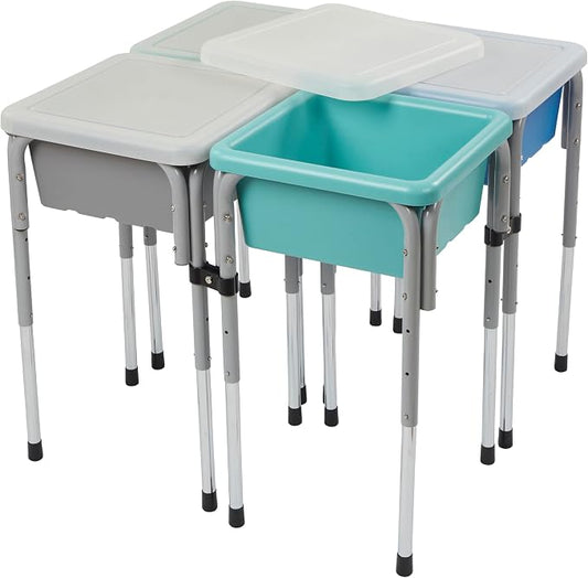 Back2School Express Adjustable Quad Sensory Tables with Lids, Children's Furniture, Contemporary