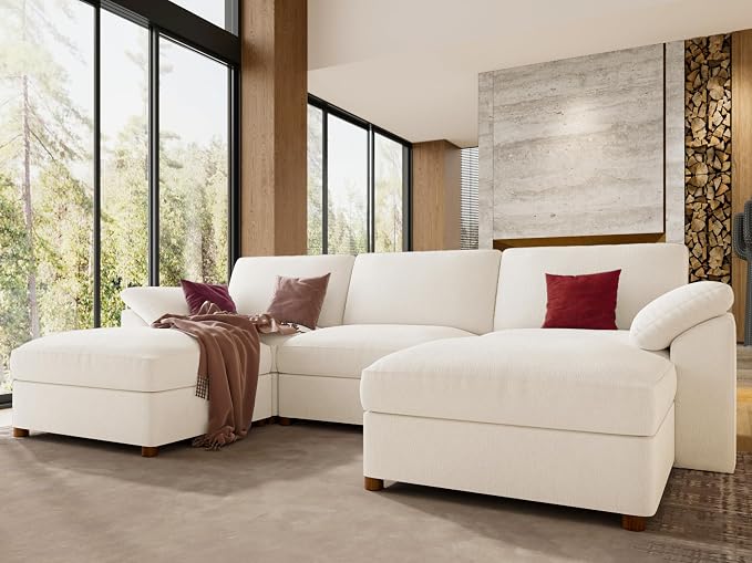 EASE MOOSE Oversized U Shape Sectional Modular Sofa,Wide Deep seat Sectional Sofa,Comfortable Cloud Modular Sofa