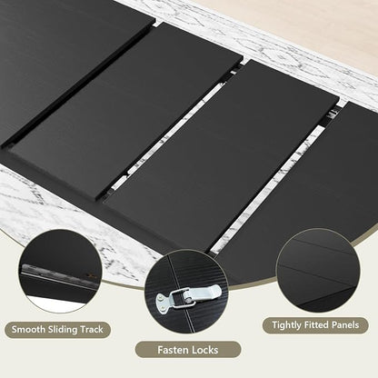 Sannwsg Extendable Table 54"-85", Extendable Dining Table for 4-8, Rectangular Kitchen Dining Table Space Saving, Farmhouse Dining Tables with 95" Runner